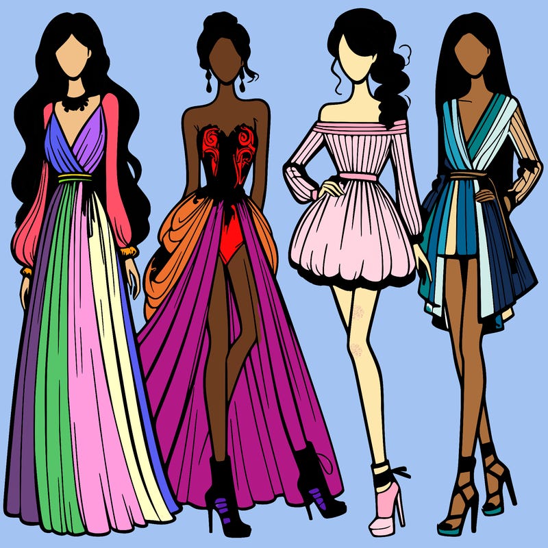 fashion models dresses