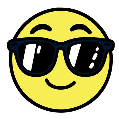 emoji with sunglasses