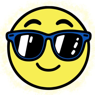 emoji with sunglasses