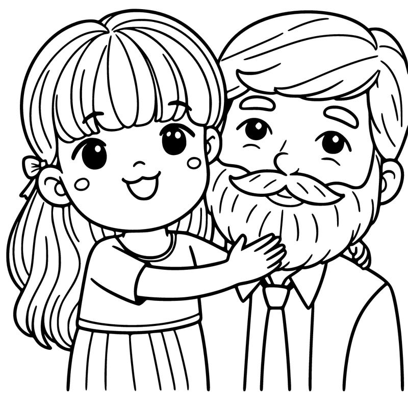 happy father’s day with a girl