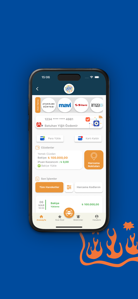 BFA Digital - BFA Digital mobile app dashboard showing digital wallet balance and partner loyalty brands