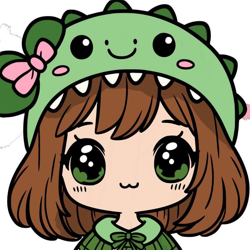 girl with cute dinosaur hat