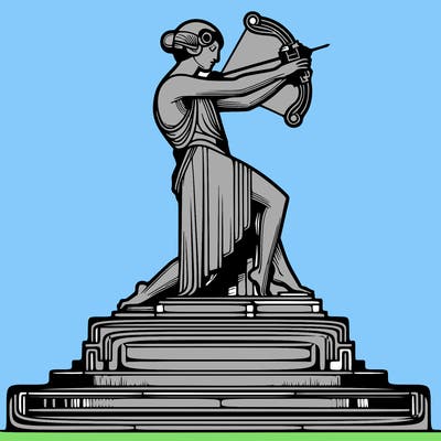 an grand art deco figure sculpture