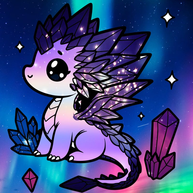 little cute crystal dragon