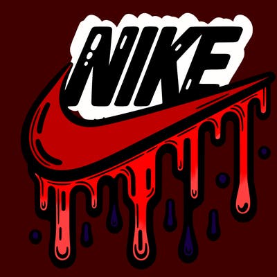 dripping nike logo