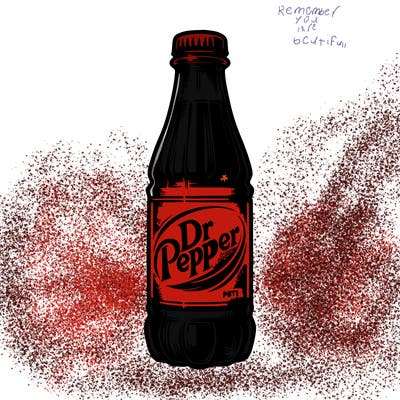 realistic dr.pepper bottle