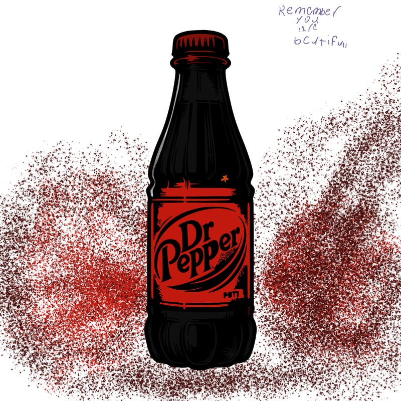 realistic dr.pepper bottle