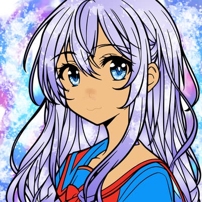 anime girl with long hair