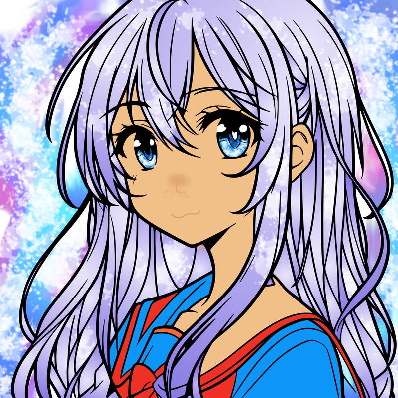 anime girl with long hair