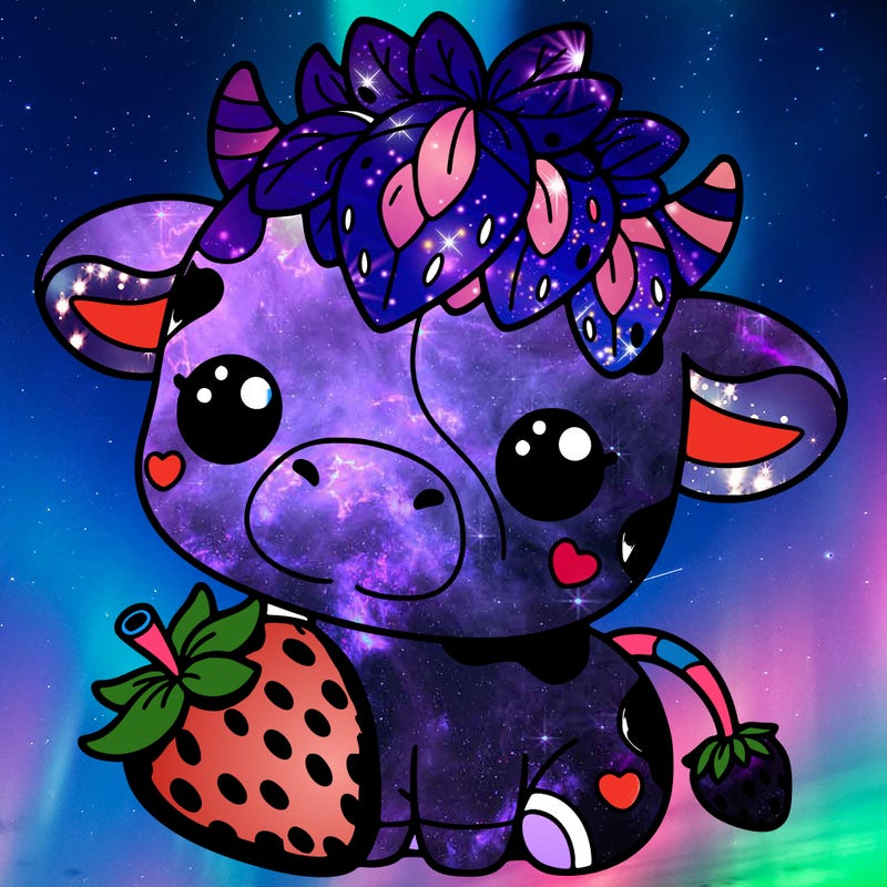 cute strawberry cow