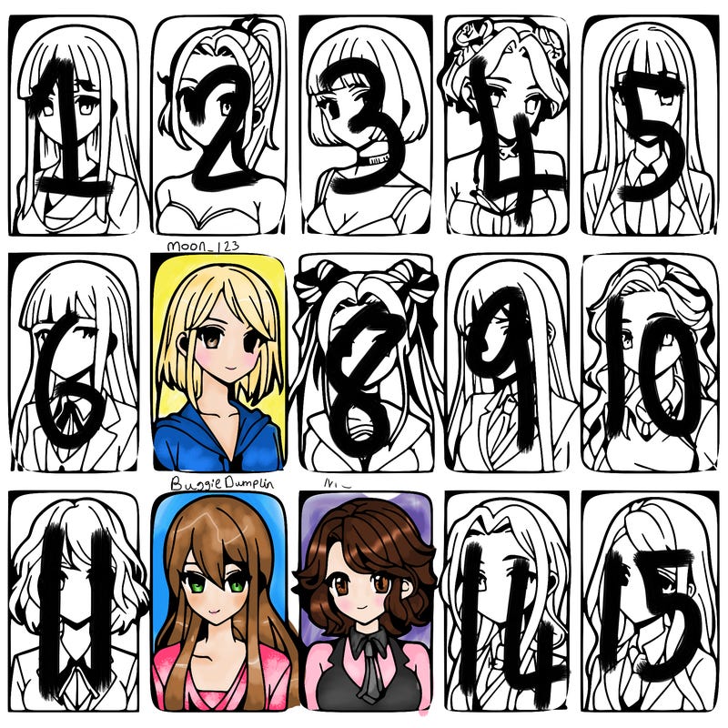 girls that look diffrent anime