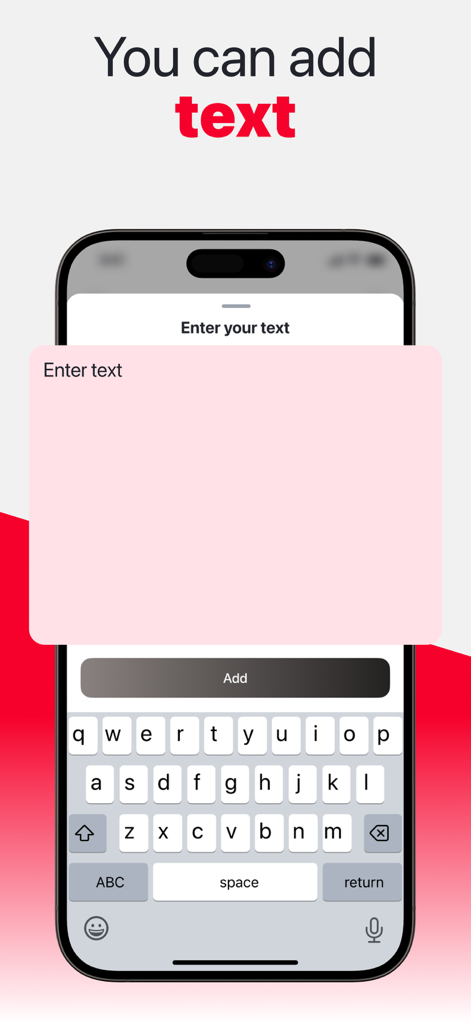 PDF Converter:  Files Editor - Una interfaz móvil para agregar texto a documentos dentro de la aplicación Convertidor de PDF