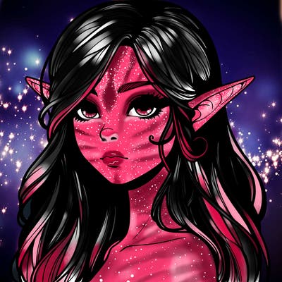 elf girl realistic dark fantasy