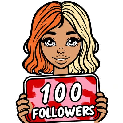 100 followers realistic girl