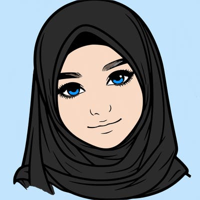 realistic girl with hijap