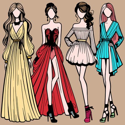 fashion models dresses