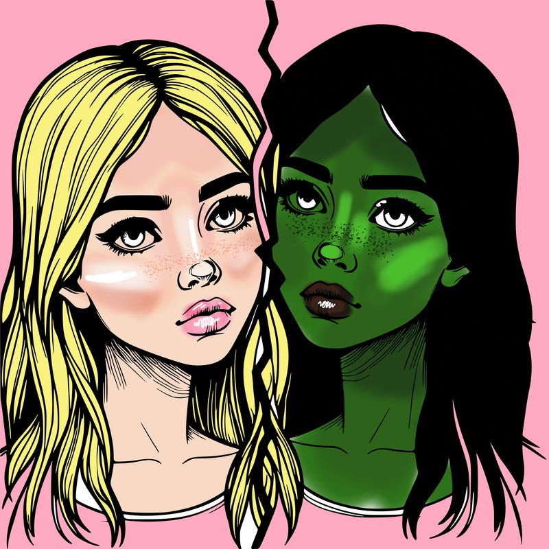 realistic girl split