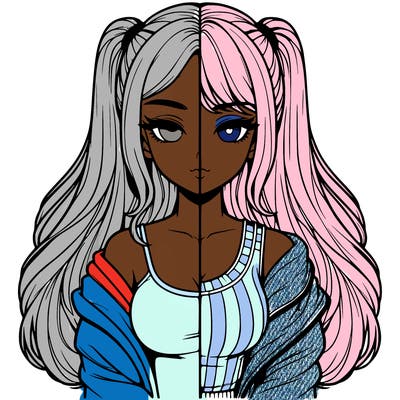 realistic girl split