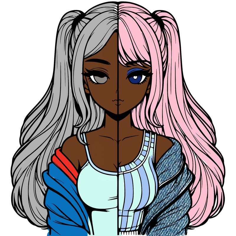 realistic girl split