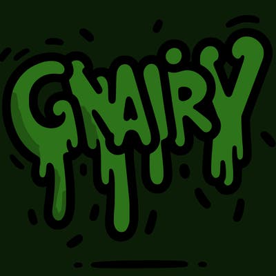 a word that has gnarly on it dripping