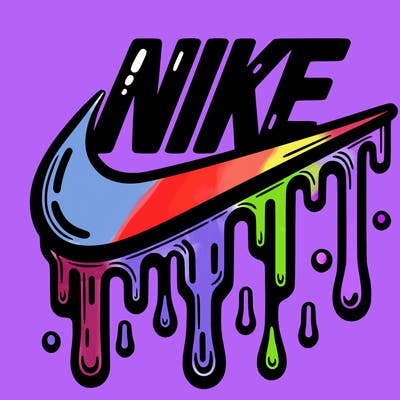 dripping nike logo