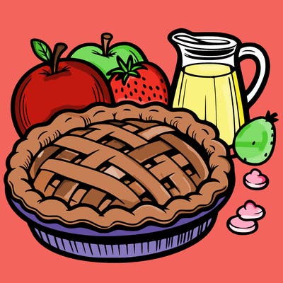 a pie of food