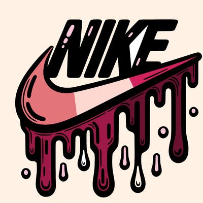 dripping nike logo