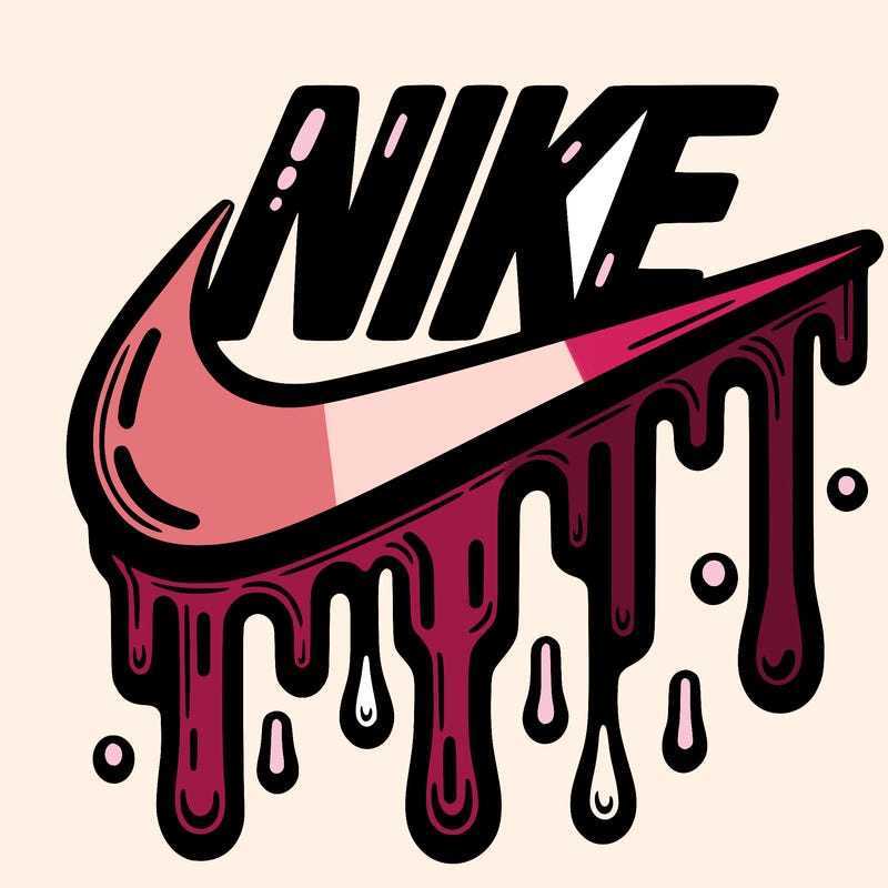 dripping nike logo
