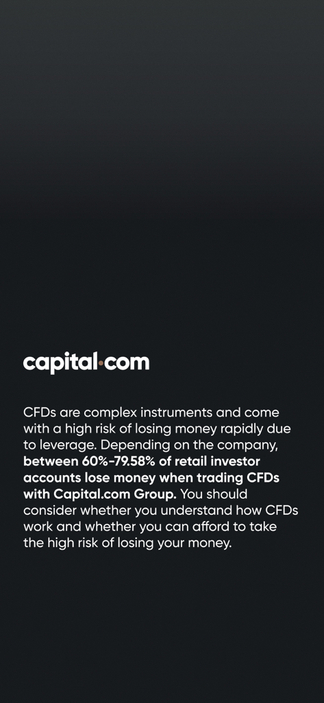 World clock widget Capital.com - Logotipo de la aplicación Capital.com y texto obligatorio de divulgación de riesgos de trading de CFDs