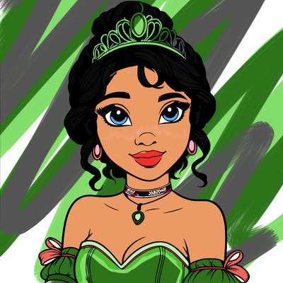 realistic princess tiana