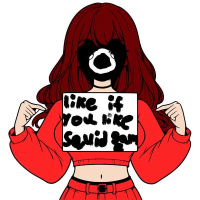 girl holding a blank sign in a long sleeve crop top