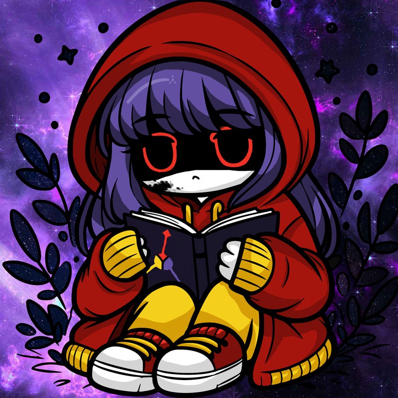 girl in oversized hoodie reading a book