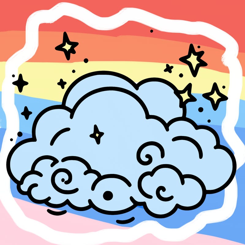 pink starry cloud sky