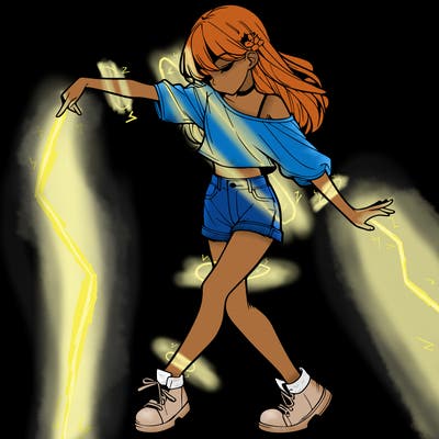 realistic girl danceing