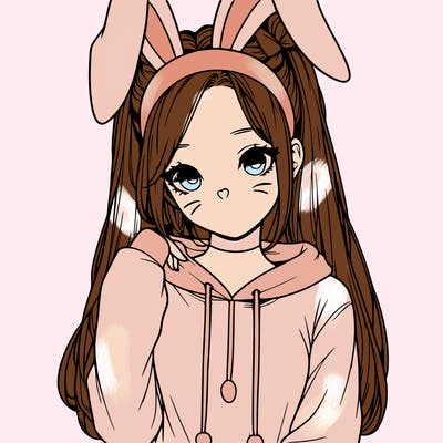 realistic teen girl in a bunny outfit
