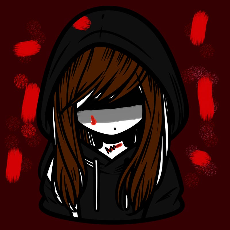 girl with hair covering her face and wearing a hoodie