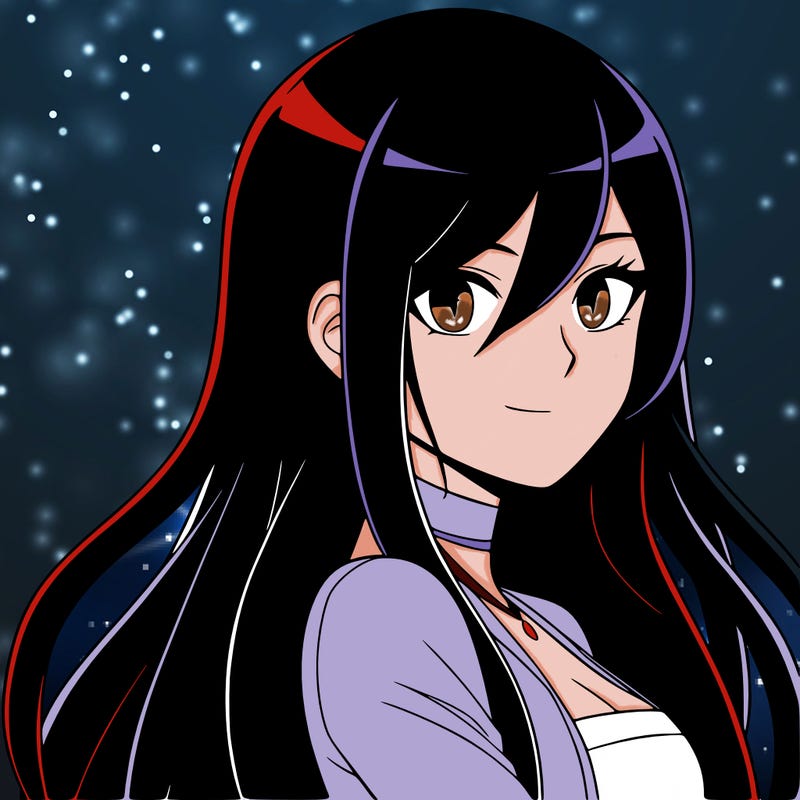 aphmau with long black hair