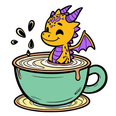 dragon in a cup of water