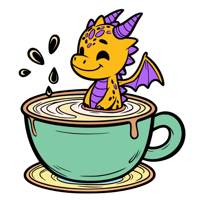 dragon in a cup of water