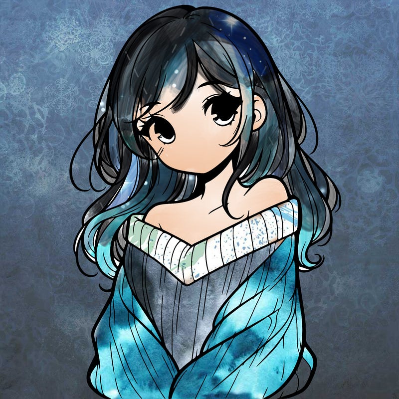 shy pretty girl wearing a sweater that is falling off one shoulder portrait