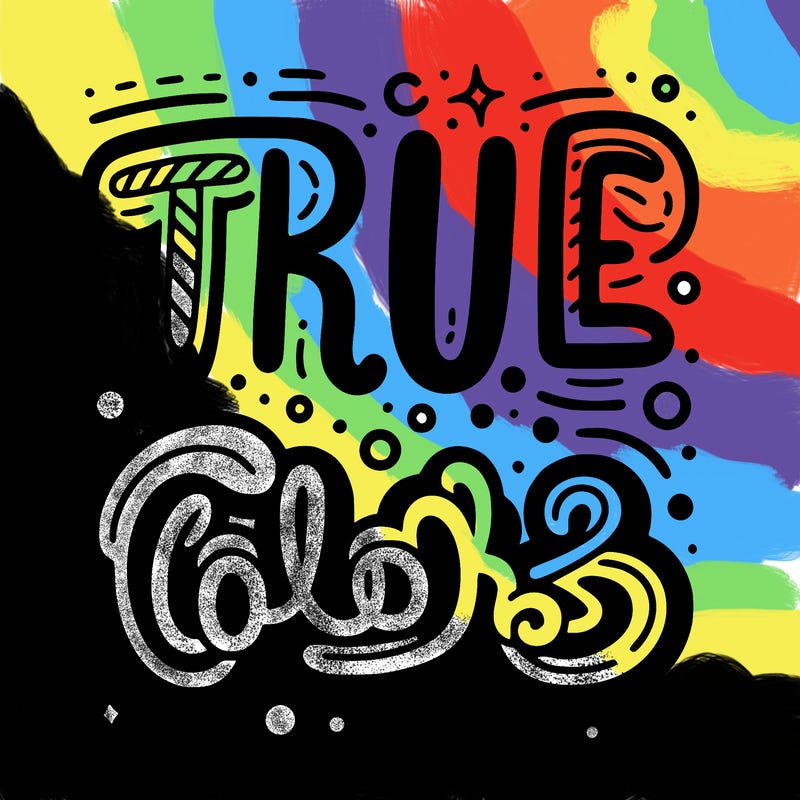 "true colors" written