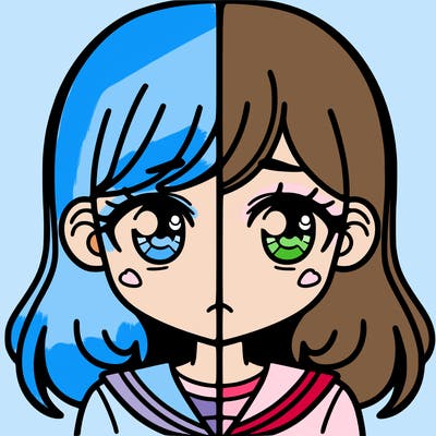a split of a girl