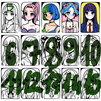 girls that look diffrent anime