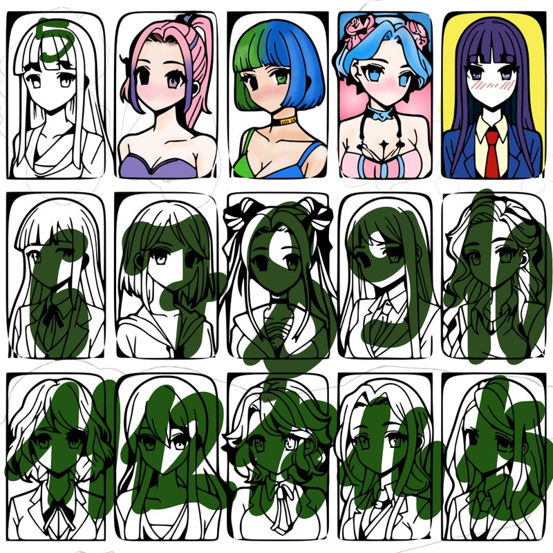 girls that look diffrent anime