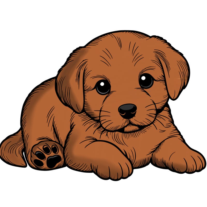 a cute realistic puppy