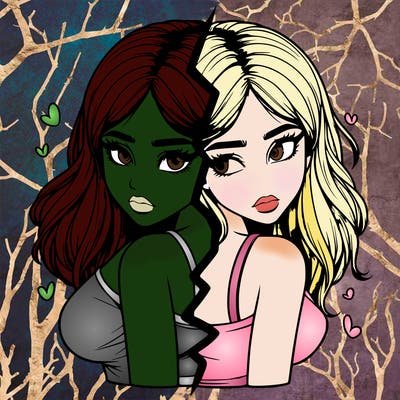 realistic girl split