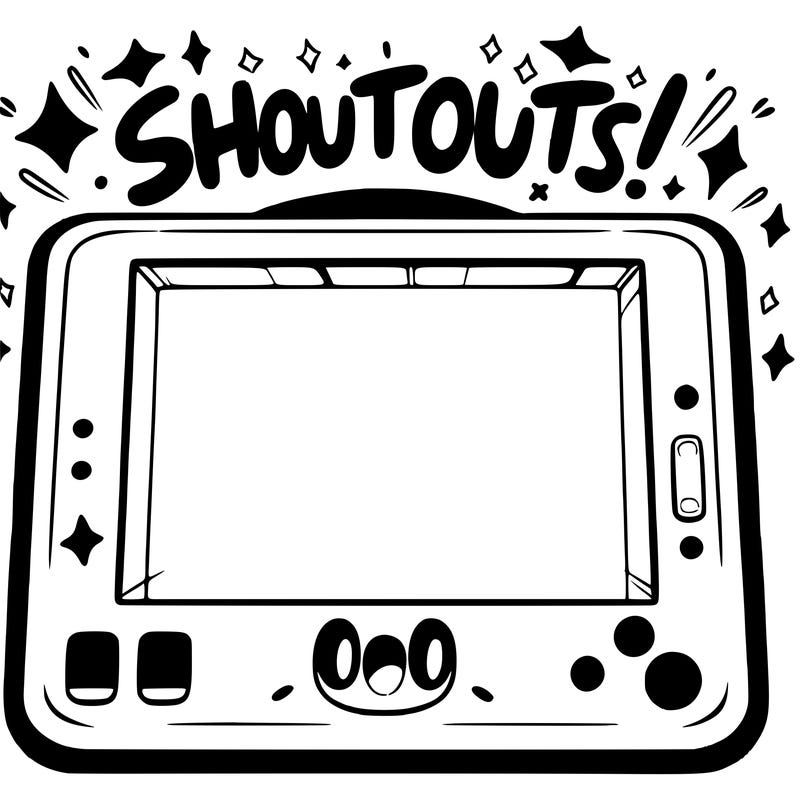 blank canvas that says above it shoutouts