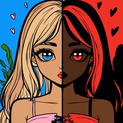 realistic girl split