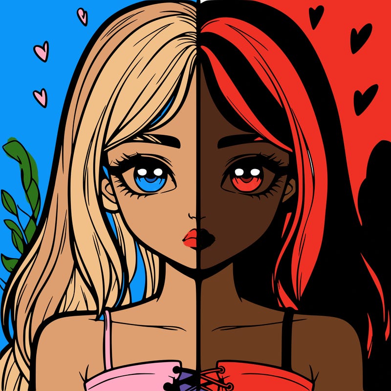 realistic girl split