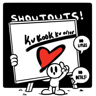 blank canvas that says above it shoutouts